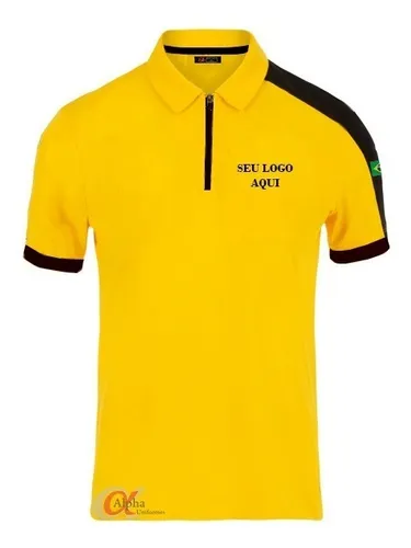 Camisa Camiseta Polo Personalizada Com Recortes Kit 4 Pçs