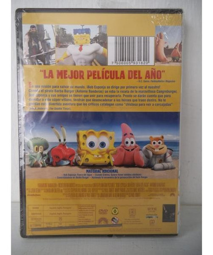 Imagen 2 de 2 de Bob Esponja Un Heroe Fuera Del Agua Dvd