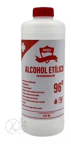 Mf Alcohol Etílico 96 ° Uso Alimenticio Medicinal 500 Ml