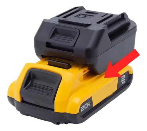 Adaptador Convertidor Batería Dewalt A Makita 18v Luz Led