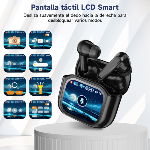 Con Pantalla Inteligente Auriculares Anc Y Enc Bluetooth 5.4