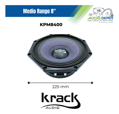 Medio Rango De 8 PuLG 280w Krack Open Show Kpm-8400 #1 Pz