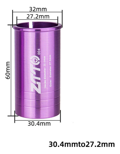 Manguito Reductor Del Tubo Del Poste De De De 30,4 A 27,2 Mm