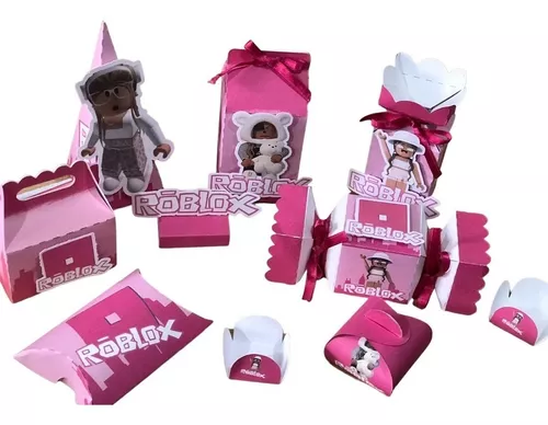 Kit Festa Completa Rosa Roblox Infantil Decoração Meninas