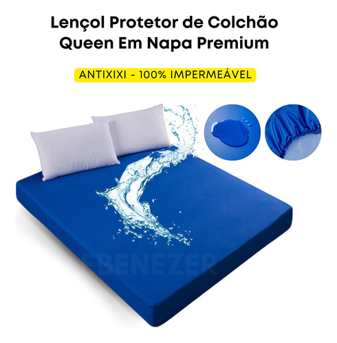 Capa Colchão Lençol Queen Protetor Impermeável Macio E Silencioso Hospitalar