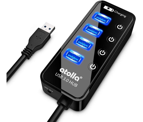 Hub Usb 3.0, Atolla, 4 Puertos, Supervelocidad, Usb 3, Hub S