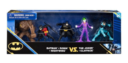 Batman Dc Battle Pack - 5 Figuras Originales Spin Master