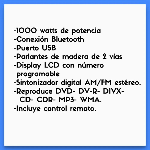 Imagen 2 de 5 de Microcomponente Philco Amp75dv Cd-dvd-bluetooth-am-fm