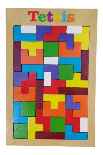 Quebra Cabeça de Madeira Tetris - Brinquedos - Milor