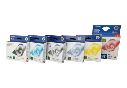 Kit De 6 Cartucho Epson T054120 Original Para R800 Caracol