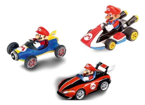 Mariokart Carrera Pull Speed Play Set De 3 Piezas