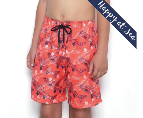 Short De Baño En Microfibra Peces Punteados Beachman