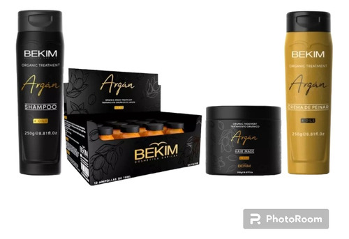 Ampollas Argan Bekim +mascara+shampoo+crema De Peinar Bekim