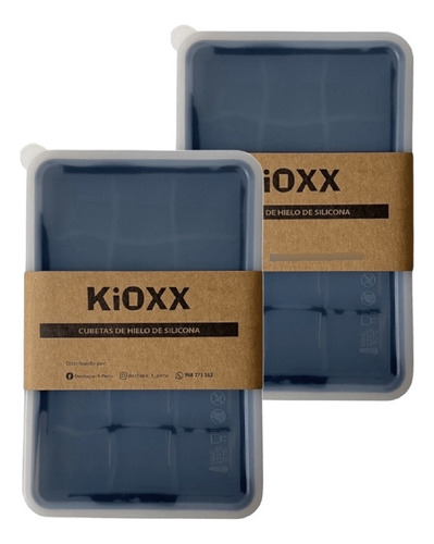Set De 2 Cubetas De Silicona 15 Cavidades Kioxx Negra