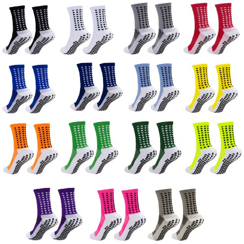 Kit 15 Pares Meia Esportiva Antiderrapante Futsocks