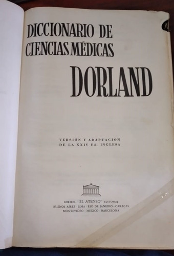 Diccionario De Ciencias Medicas, Dorland (Usado)