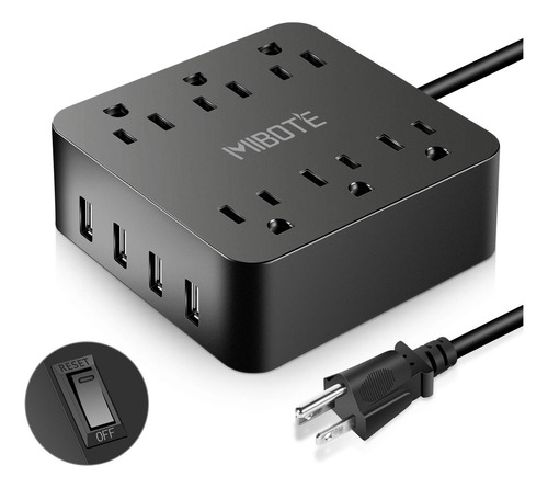 Regleta Con Usb, Mibote Smart 4&nbsp;outlet Power Strip Con.