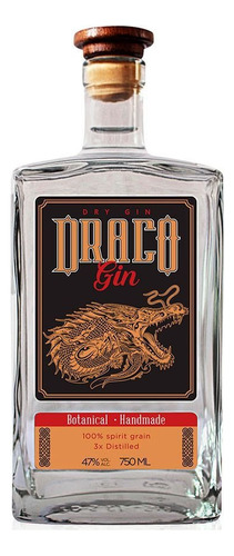 Draco Gin London Dry - Garrafa 750ml