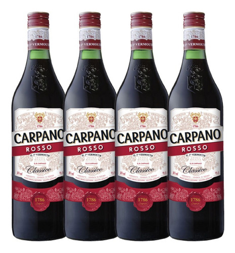 Vermouth Carpano Rosso 950 Ml X4
