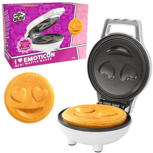 Heart Eyes Emoji Mini Waffle Maker For Mother's Day - M...