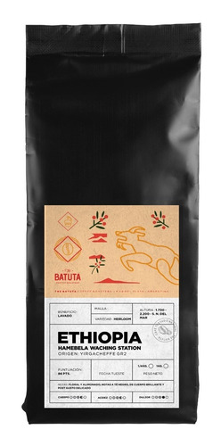 Imagen 1 de 1 de Café Origen Ethiopia Yirgacheffe Lavado 86 Pts X 250gr