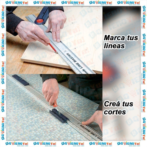 Regla De Corte Line Master Precisión Medición Kwb Completa