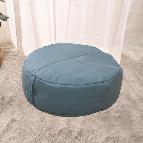 Puf De Mesa Estilo Japonés Taburete Almohada Asiento Azul