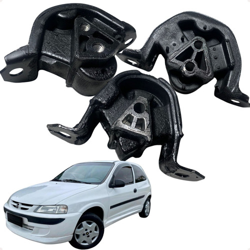 Kit 3 Coxim Calço Motor Celta 1.0 8v 2000 Até 2005 Sem Ar