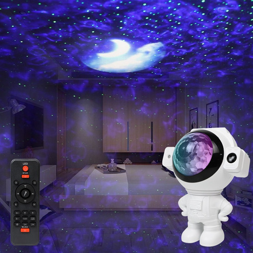 Lámpara Led Astronauta Proyector De Galaxia Estrella Regalo