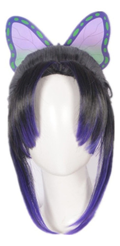 Peluca De Pelo Demon Slayer Kochou Shinobu Kimono Mariposa P