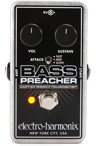 Pedal Electro-harmonix Bass Preacher Compres + Cable Interpe