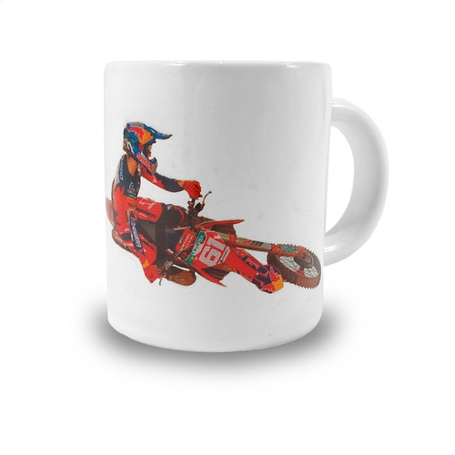 Taza Ceramica Ktm Jorge Prado 61 Mx Cross Original Um