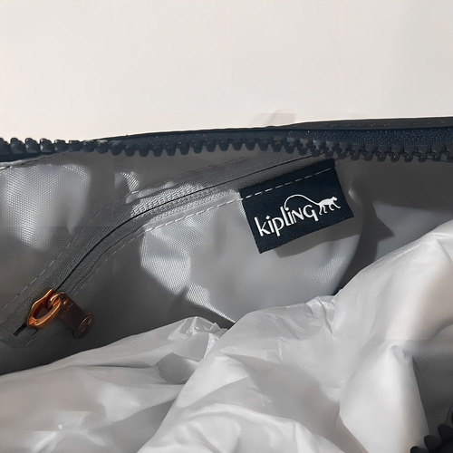 Bolsa Shoulder Bag Kipling Lidya Diseño Liso Black Sateen Con Correa De Hombro Black Satten Asas Color Negro Y Herrajes Gold Rose