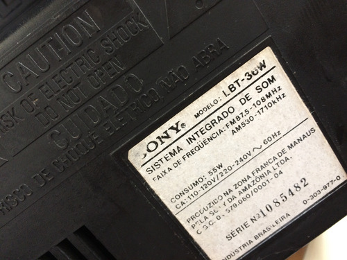 Micro System Sony Lbt-36w (no Estado) Preto 36 W (Usado)