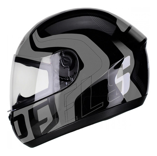 Capacete Fechado Peels Spike New Ghost Preto Grafite Brilho