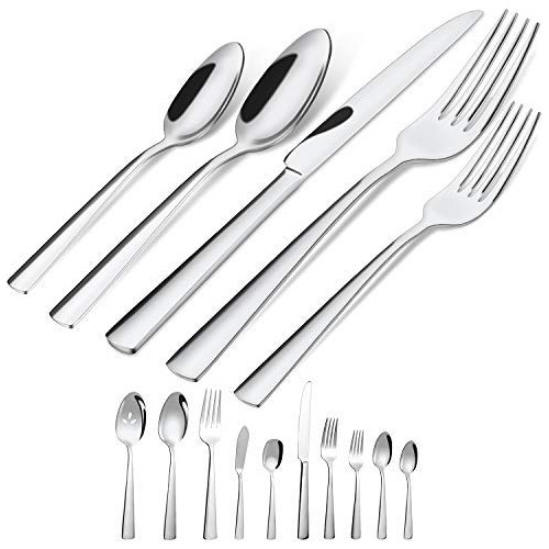 Juego De Cubiertos De 45 Piezas De Acero Inoxidable 18/0 Silver