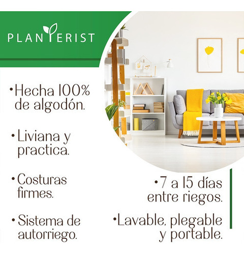 Planterist - Maceta Tejida Autorregable - Mediana Color Santa Catarina