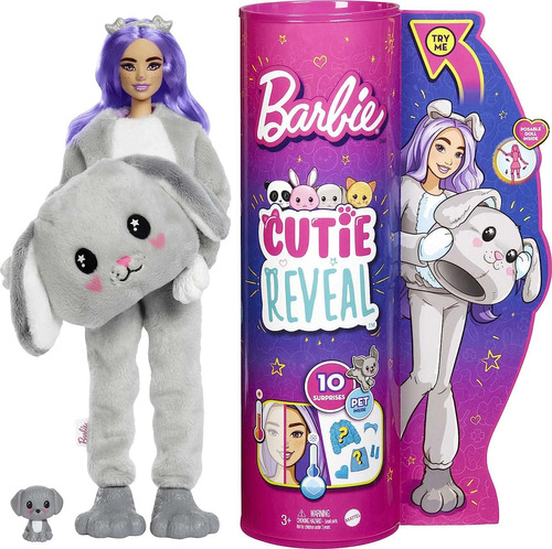 Barbie Cutie Reveal Muñeca Con Disfraz De Peluche Cachorro