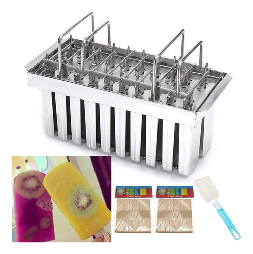 20 Moldes De Acero Inoxidable De Celosía Paleta De Hielo Cua