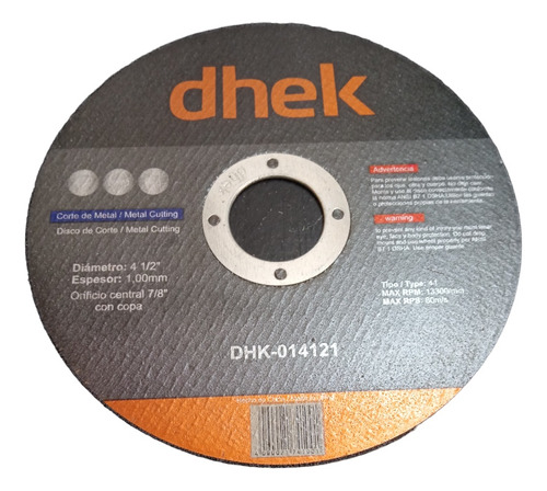 Disco Corte 4-1/2 Ultra Fino Dhek