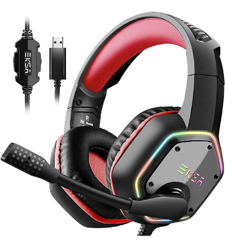 Auriculares Diadema Usb Para Juegos Y Pc Con Microfono