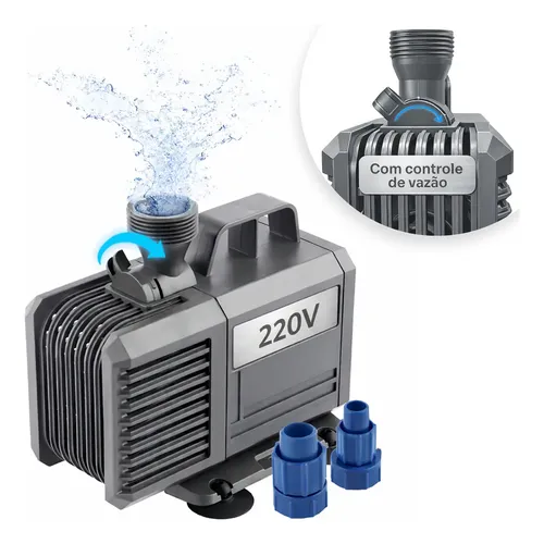 Bomba Submersa 5500l/h 5m Lagos Recalque Fontes Aquários Cascata ...