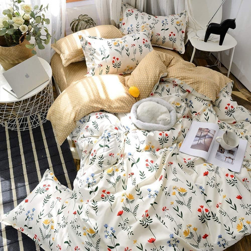 Erosebridal Boho Floral Juego De Ropa De Cama Con Flores Ama