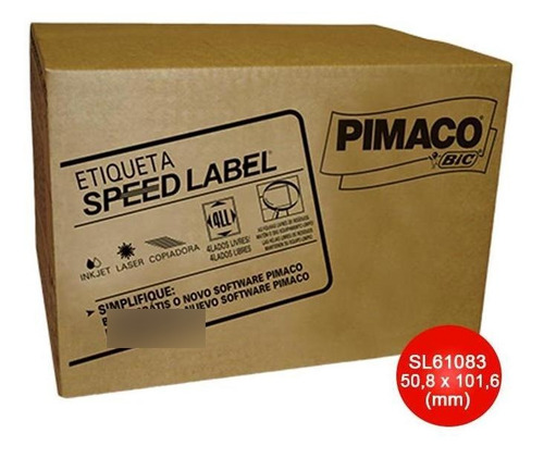 Etiqueta 61083 Pimaco Laser Carta Speed Label 10000 Unidades Cor Branco