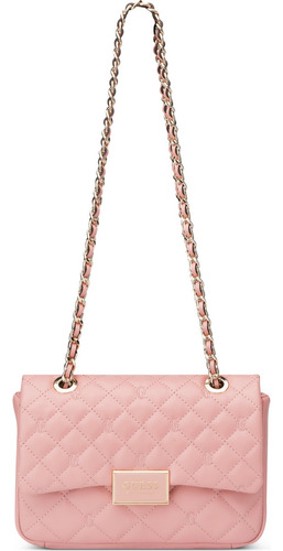 Bolsa Guess Factory Vg959670-poe Acabado de los herrajes Níquel Color Rosa claro Correa de hombro Rosa claro Diseño de la tela Lisa