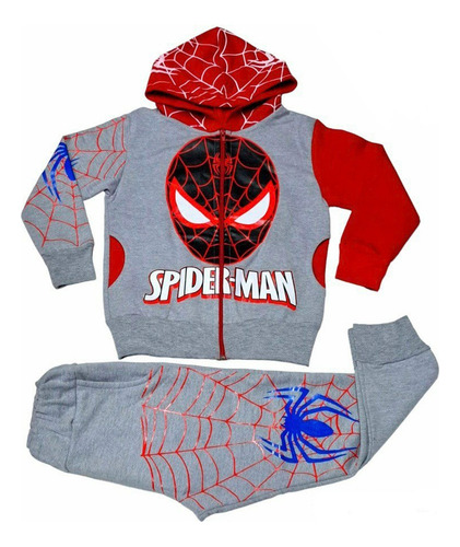 Buzo Y Poleron Conjunto Spiderman Niño 