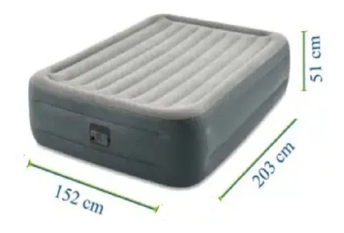Colchon Inflable Intex Doble Altura Queen Con Bomba