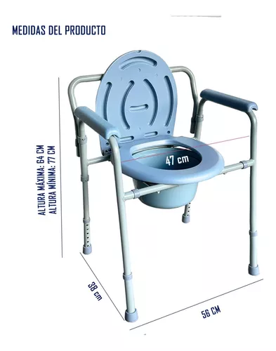 Silla De Baño Wc Inodoro Portátil Y Plegable 3 En 1 Con Tapa