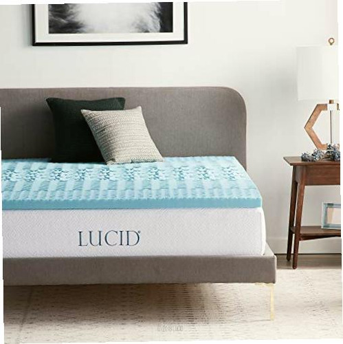 Sobrecolchón Lucid INDIVIDUAL 5cm Memory Foam Suave Con Gel