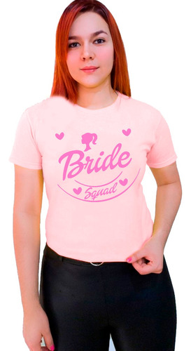 Polera Barbie Escuadrón De La Novia Bride Squad 100%algodon